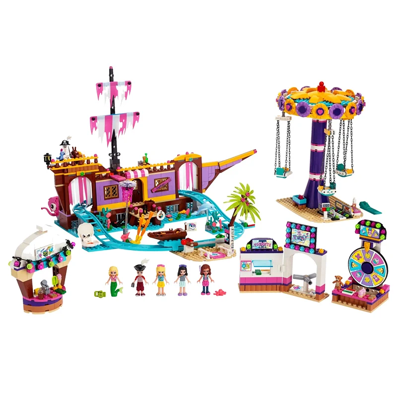 

New Girl Series Bricks Amusement Park Compatible Legoinglys Friends 41375 41378 41381 Building Blocks for Children Birthday Gift