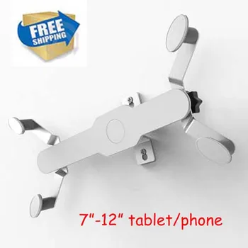 

(free shipping) aluminum 7"-12" tilt down phone cabinet mount tablet wall holder ceiling holder 360 rotate