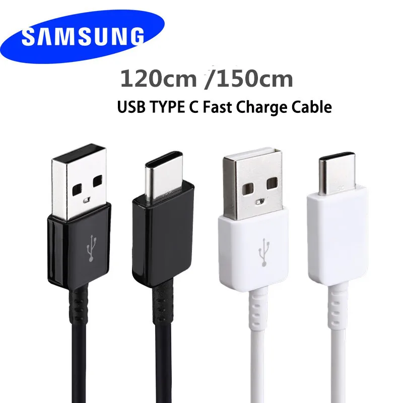 Samsung USB3.1 Тип C кабель 1,2 м 1,5 Быстрый зарядный кабель для передачи данных для Galaxy S10 Lite S10E S8 S9 Plus Note 7, 8, 9, A50 A90 A5 A7 A8