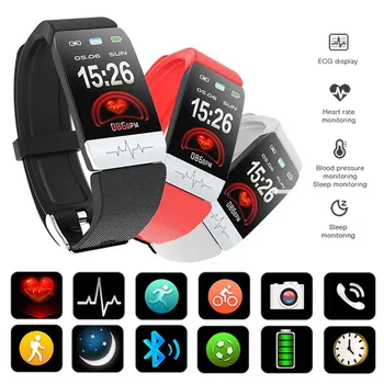 

Q1S Smart Bracelet ECG+PPG Fitness Tracker Heart Rate Blood Pressure IP67 Waterproof Weather Forecast Sports Smart Band Watch