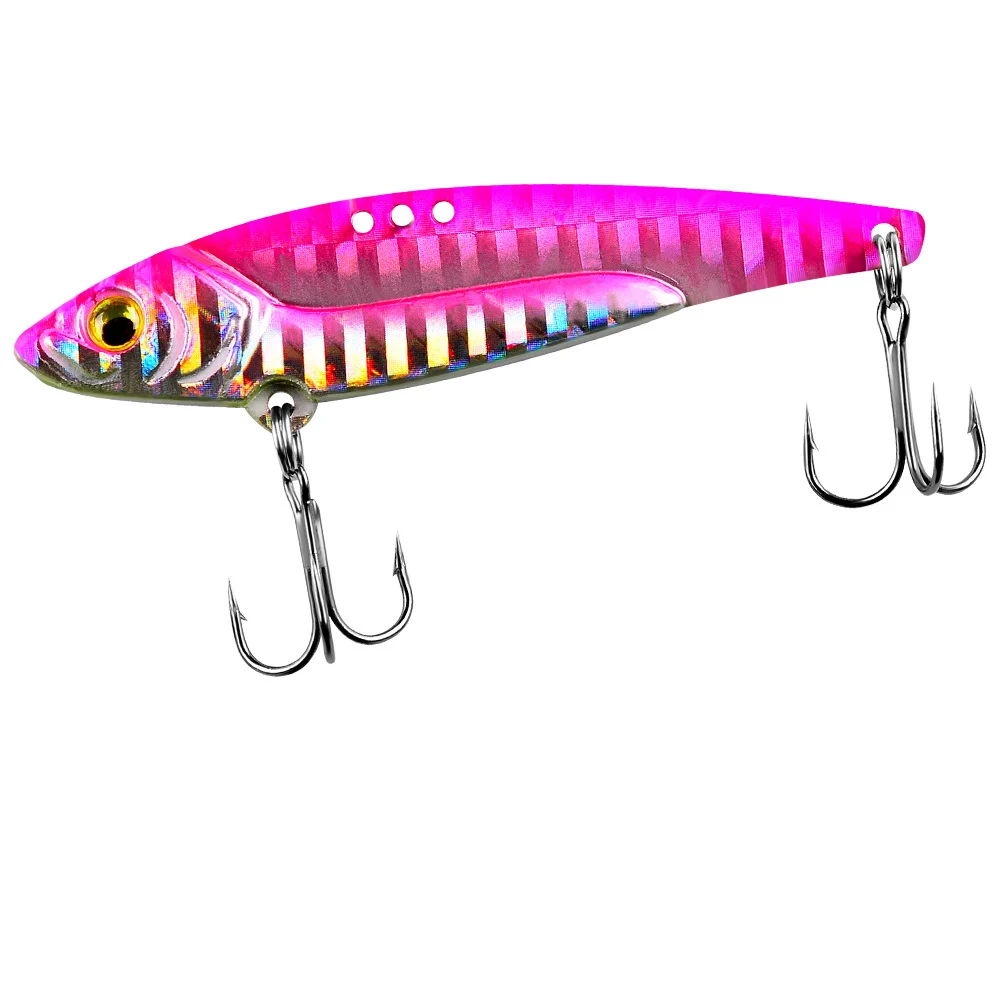 Metal VIB Fishing Lures 5g 7g 12g 17g 20g Vivid Vibrations Spoon Lure  Crankbait Artificial Hard VIB Bait 3D Eyes Jigging Lure