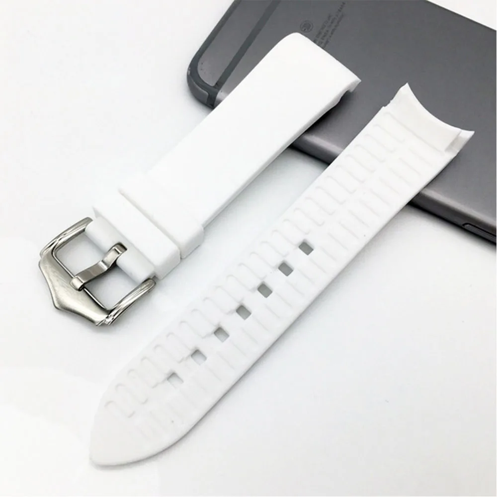 Universal Sport Curved End Waterproof Silicone Watch Band