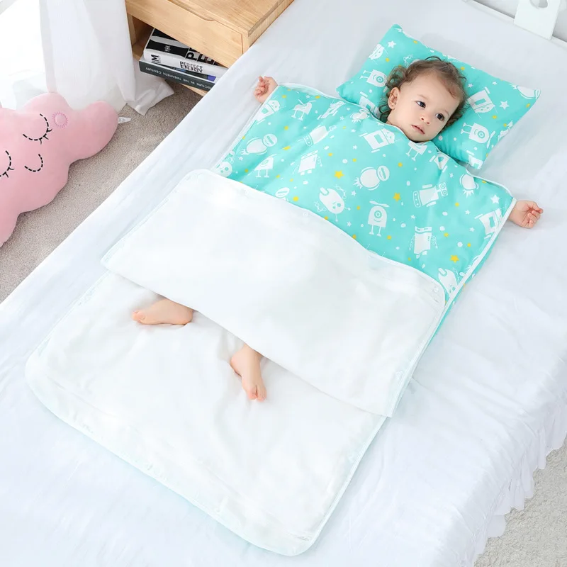 

Baby Sleeping Bag Kick-proof Quilt Newborn All Seasons Gauze Blanket Kids Sleeping Sack Infant Cartoon Children's Gifts