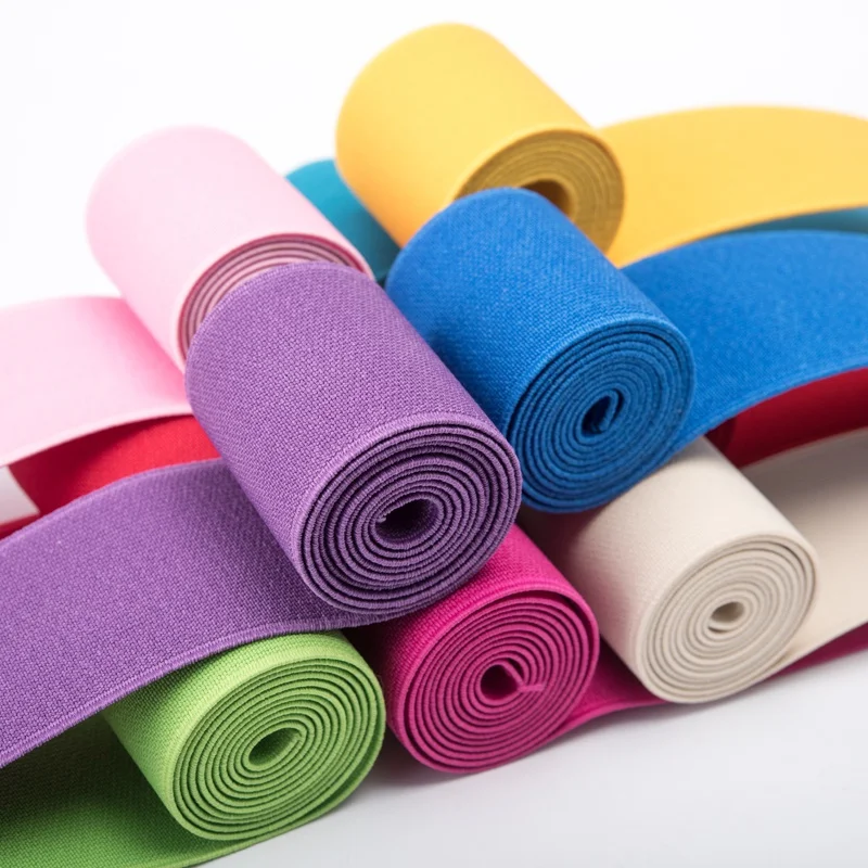 2M 20/25/30/40/50mm Rubber Band Fold Over Elastic Band For Underwear Pants Bra Rubber Clothes Adjustable Soft Waistband Elastic