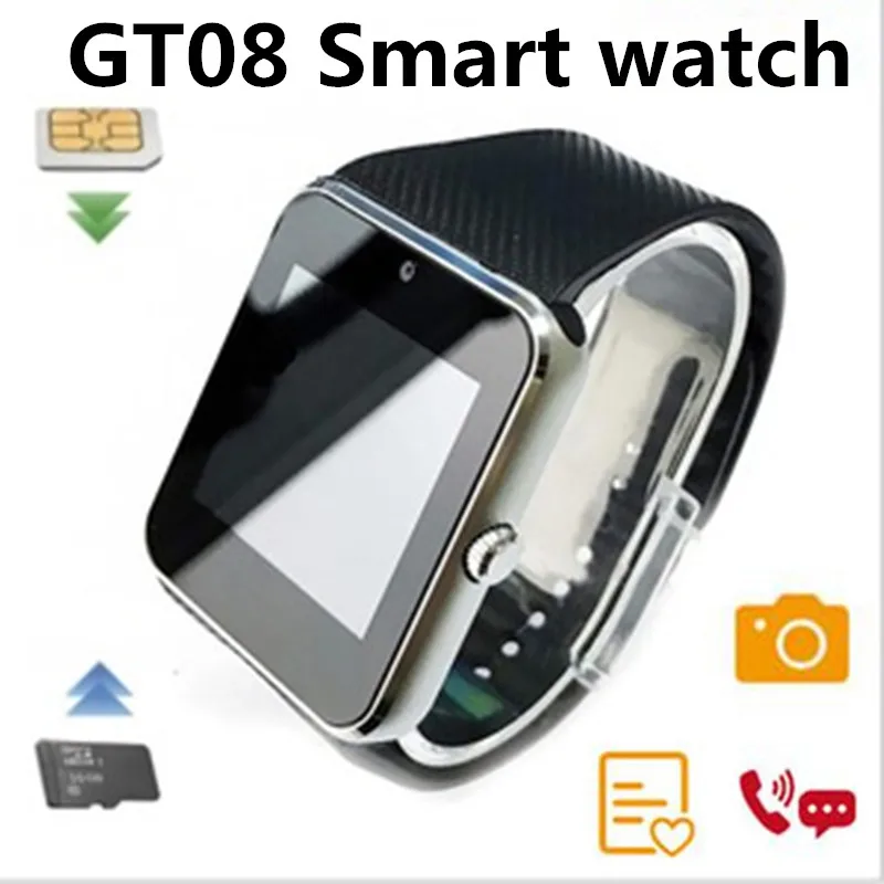 Смарт-часы GT08 женские часы с поддержкой Sim-карты TF-карты камеры звонков Bluetooth для