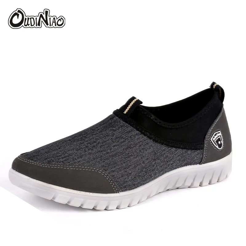 

OUDINIAO Summer Mesh Shoe Sneakers For Men Shoes Breathable Men's Casual Shoes Slip-On Male Shoes Loafers Casual Walking