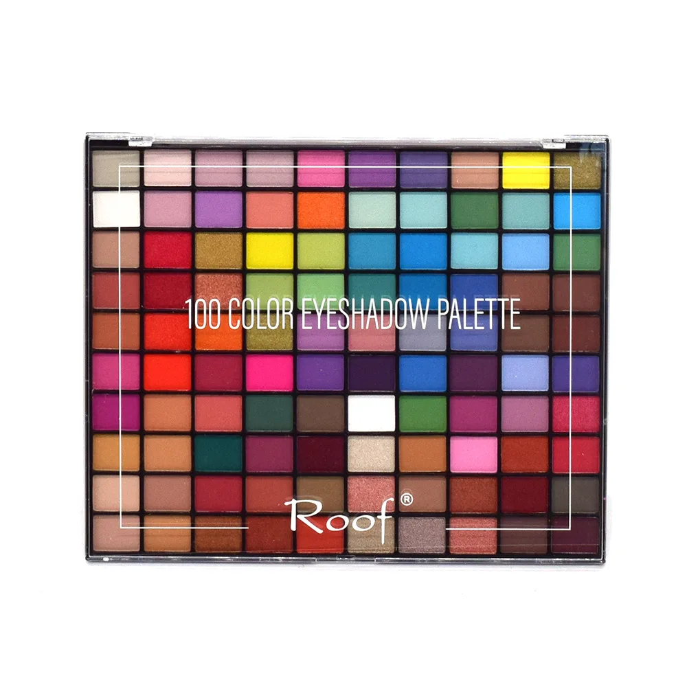 100 color Перламутровые матовые тени для век, поднос для макияжа, студия красоты, школьный макияж, для начинающих, 100 цветов, большие тени для век, доска - Цвет: 100 color