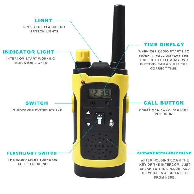Electronic Toy children Wireless Walkie Talkie toys 2pcs parents kids interactive Long Reception Distance Walkie Talkie 3