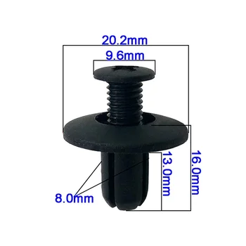 

Car Fender Fastener clips Buckle Fixed Push pins Decal Decor Bumpers Doors 8mm Universal Auto