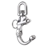 סירה ימית 316 נירוסטה סיבוב Shackle שחרור מהיר סירה עוגן שרשרת עיניים Shackle סיבוב הצמד הוק עבור חומרה ימית סירה יאכטה (5)