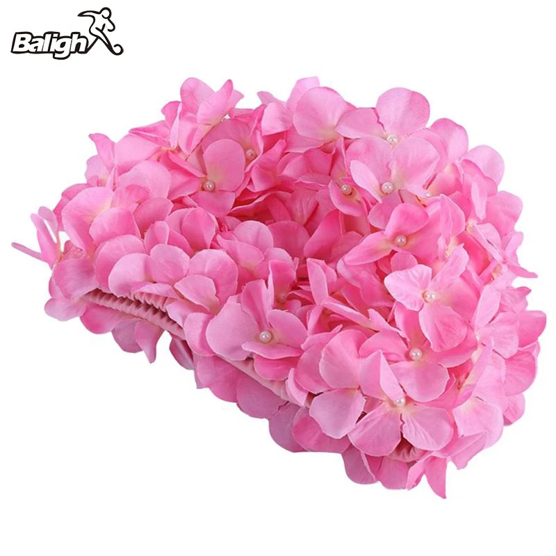 

Balight Women Flowers Bath Cap Summer Ladies Water Sports Swimming Cap for Long Hair
