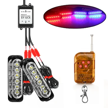

Wireless Flash Light Cars Motorcycles Trucks Red Blue Strobe Emergency