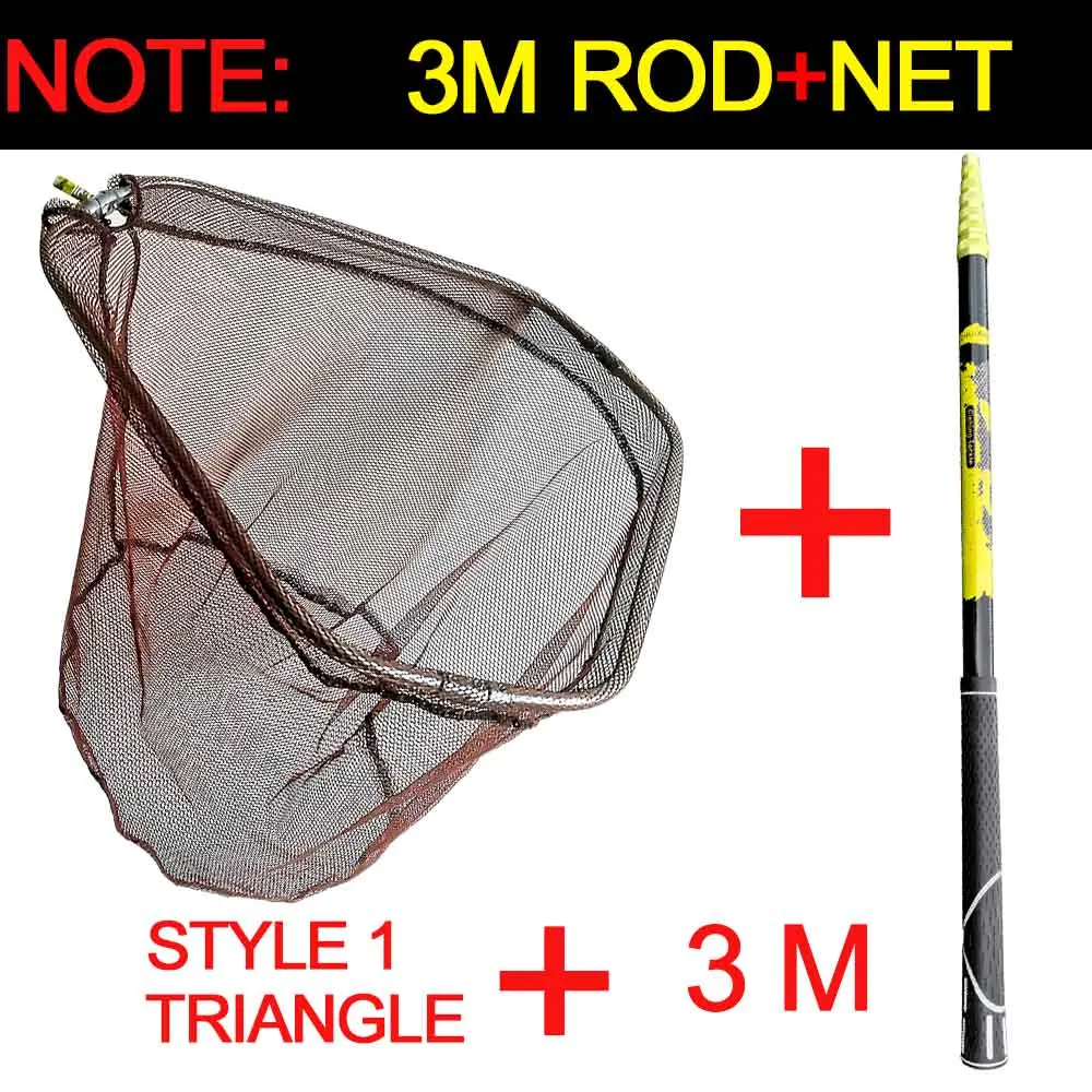 3m JOSBY Pesca для ловли нахлыстом, телескопическая ручная сетка, салазки для посадки, удочка для кормушки, углеродный полюс, Canne, карп, Сверхлегкий, мини, для путешествий - Цвет: 3m