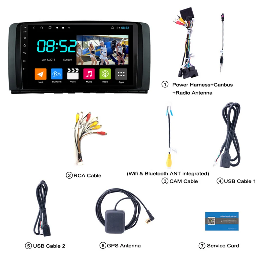 Android 8,1 автомобильный DVD 1din мультимедийная система Navi для Mercedes Benz R Class W251 R300 R350 R63 головное устройство BT SWC wifi