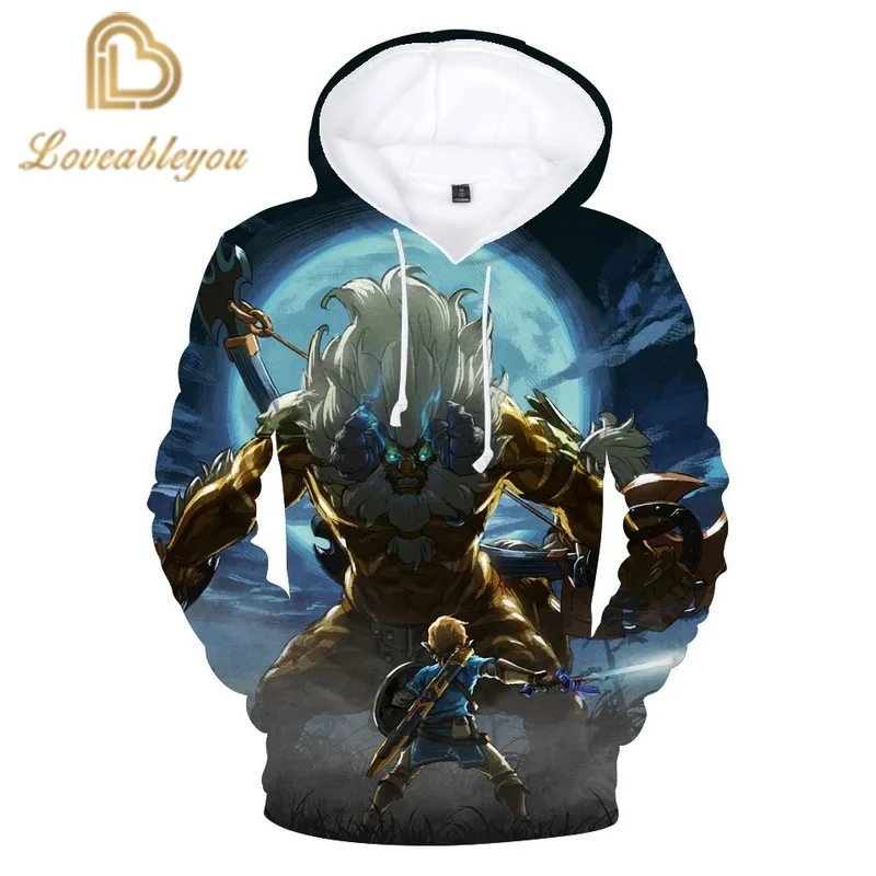 Игра Легенда о Зельде толстовки с капюшоном мужские свитера для
