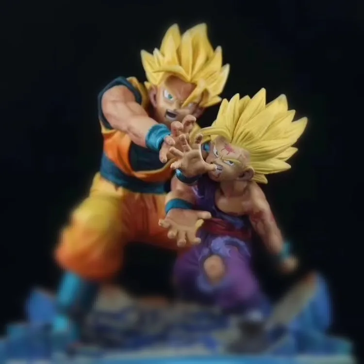 

Anime Dragon Ball Modeling Myth Goku Gohan Parent-Child Shock Wave Garage Kit Model Boxed