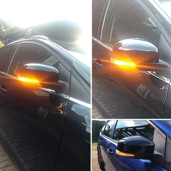 

2X Dynamic Turn Signal Light LED Side Wing Blinker Light for Ford Focus 2 3 Mk2 Mk3 Rearview Mirror Indicator For Mondeo Mk4