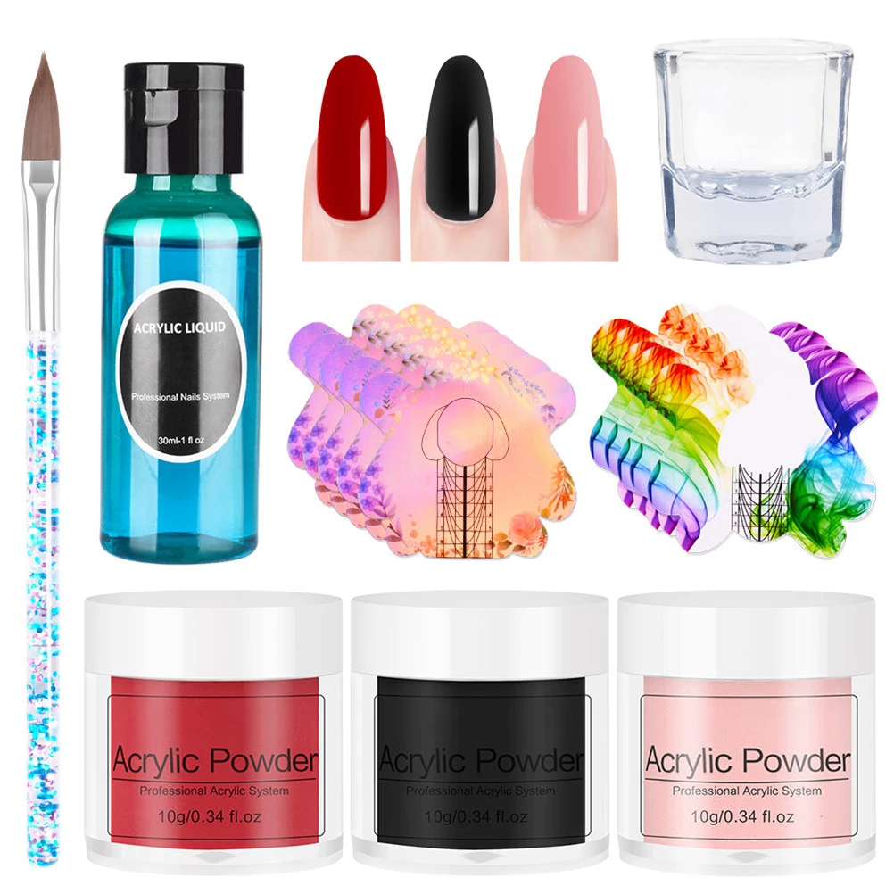 Nail Art Crystal Powder Set Extension Glue Hydrogel Transparent Carving Pollen Beginner Manicure Supplies Tool | Красота и здоровье
