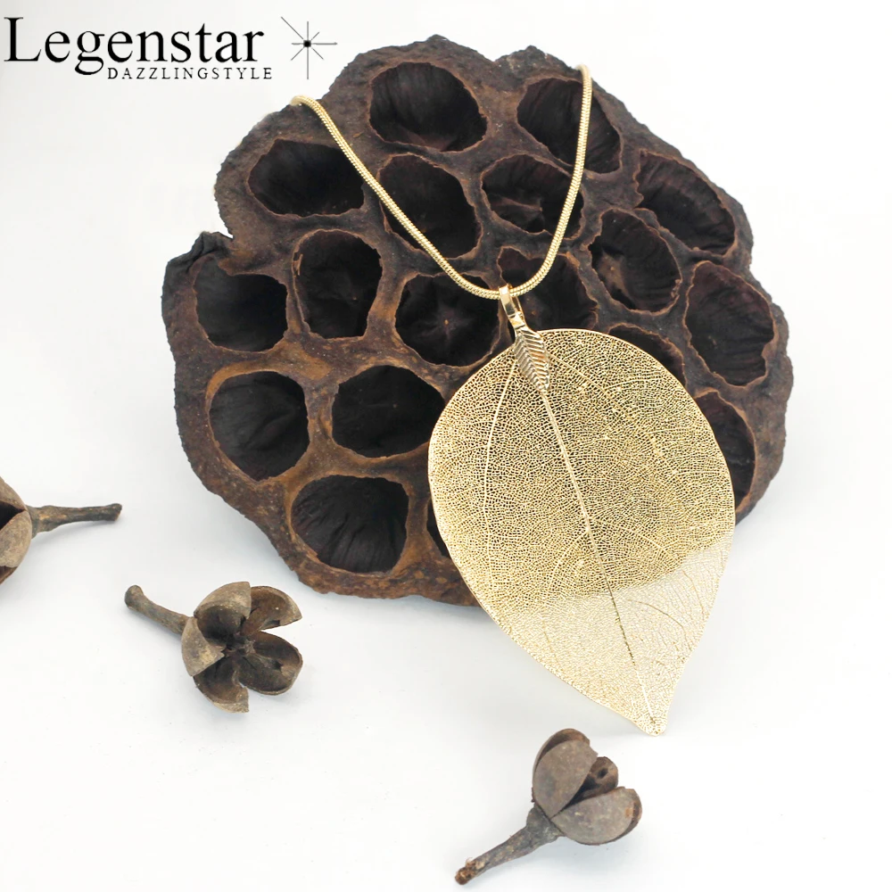 Legenstar модное ожерелье с листьями Золотая цепочка эмуляция листьев Шарм для