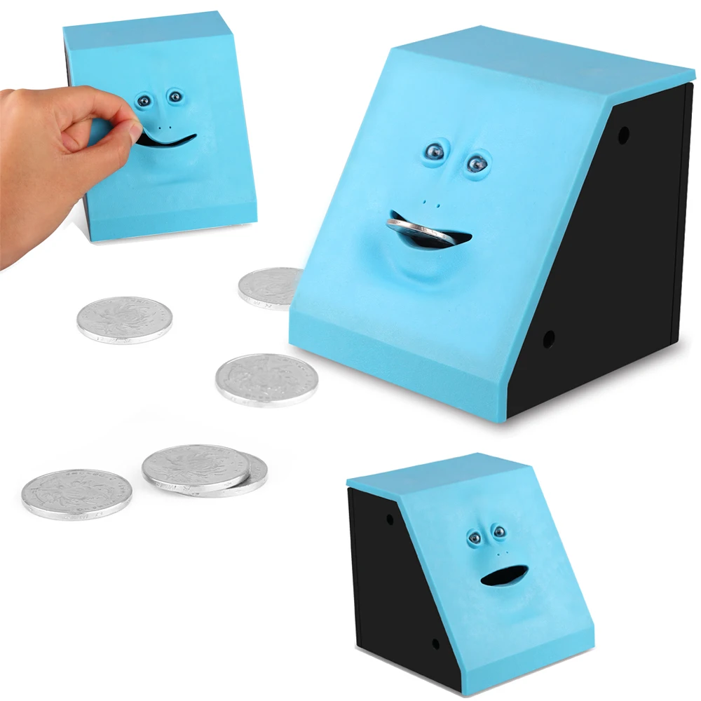  Human Face Piggy Bank Intelligent Sensor Will Move The Facial Features Automatically Open Mouth Eat
