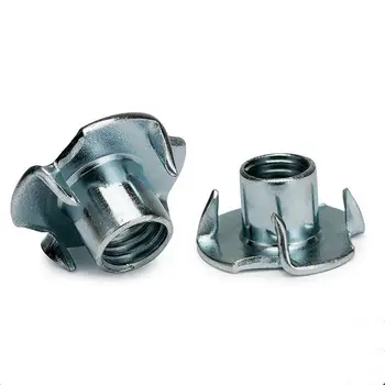 

M4 M5 M6 M8 Blue zink plating vier-klauw moer board ingelegd moer meubels vier-klauw schroef