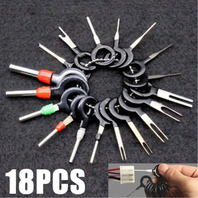 Automobiles Disassembly Tools Repair Accessories 18X Wire Terminal Removal Tool Car Electrical Wiring Crimp Connector Pin Kit | Автомобили