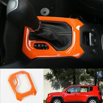 

Orange Cover Central Control Gear Shift Panel Trim For Jeep Renegade 2016-2019 Interior Mouldings Decorative