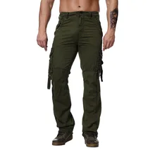 Новинка, зимние мужские комбинезоны с несколькими карманами, военные свободные мужские комбинезоны, хлопковые повседневные мужские камуфляжные брюки YK006