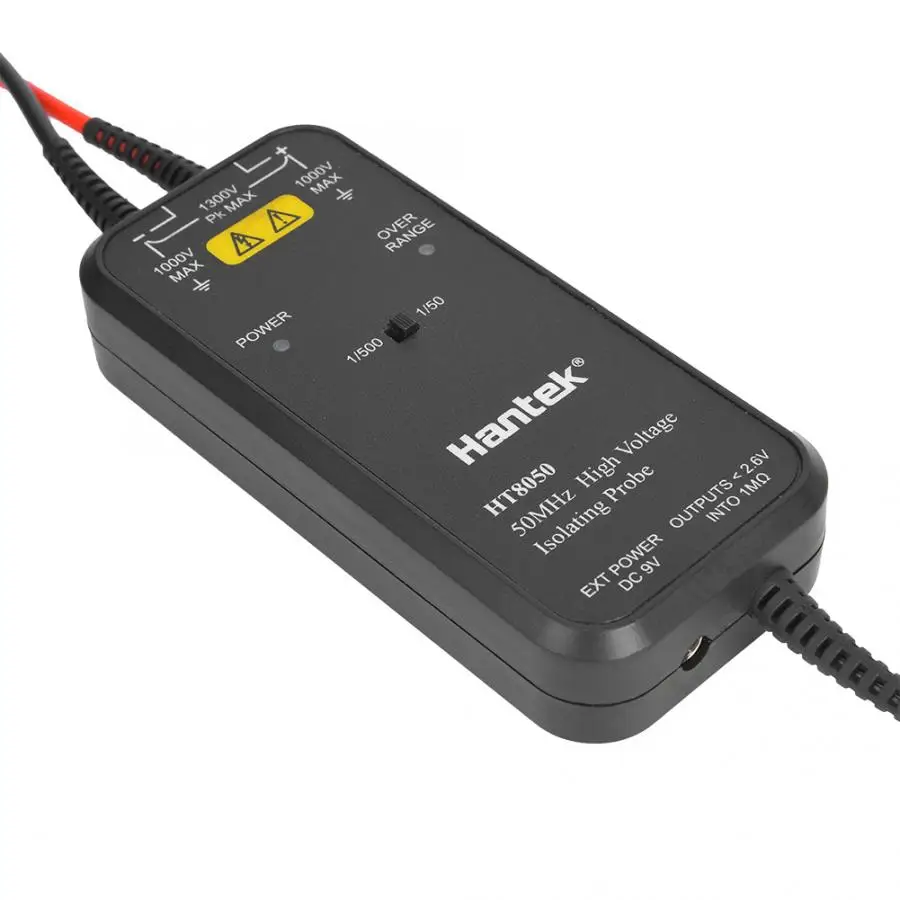 Hantek Осциллограф зонд HT8050 осциллограф Высокое напряжение дифференциальный зонд 1/50 1/500 США штекер 100-240 В