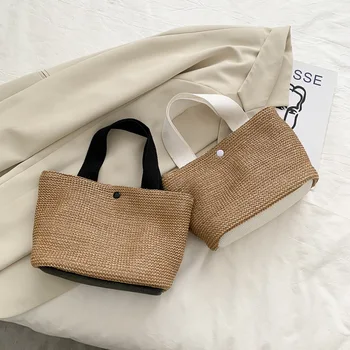 

ins2020 new net red on the new summer vacation wild woven retro portable straw bag womens handbags and purses