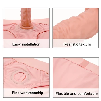 Wearable Strapon Dildo for Lesbian G spot Stimulator Strapon Dildo Panties Realistic Dildo Erotic Toys Adult Sex Toys for Women 4