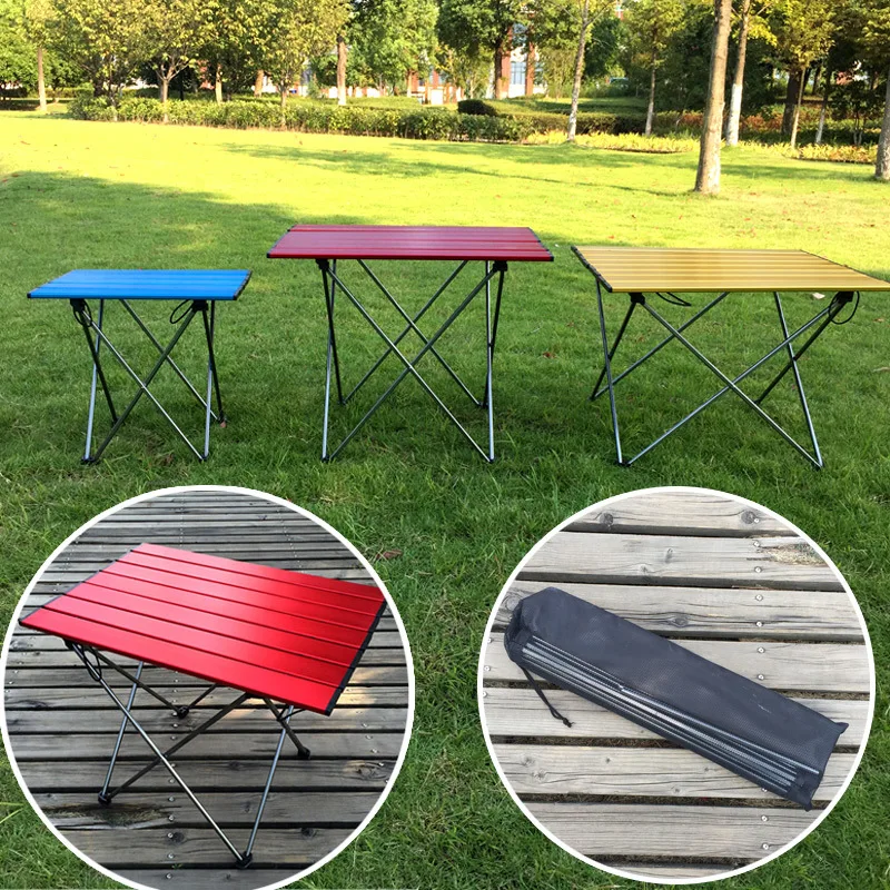  Outdoor Mountaineering Alloy Folding Table Barbecue Camping Portable Picnic Simple Mini