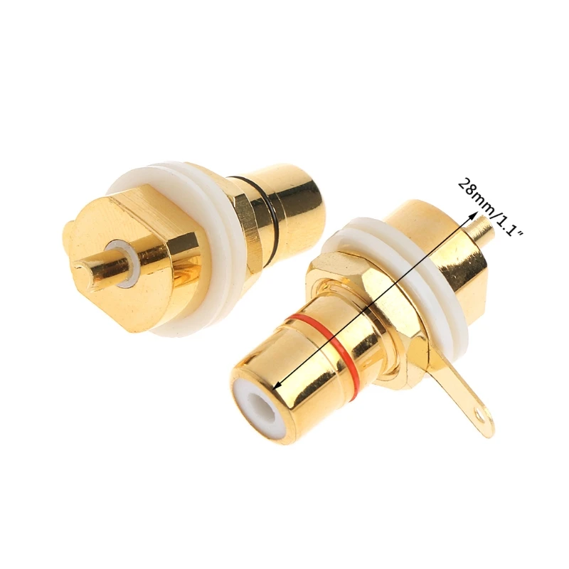 2020 Новый 2 шт CMC позолоченный медный RCA Женский Phono Jack Панель Крепление Шасси