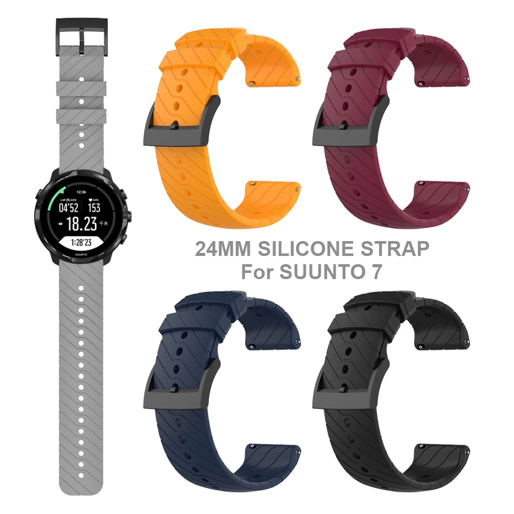 Cinturino correa Per Suunto 7 Suunto7 Smartwatch Cinghia Del Silicone Della  Vigilanza Della Fascia Cinturino Del Braccialetto della Cinghia del Polso -  AliExpress Watches