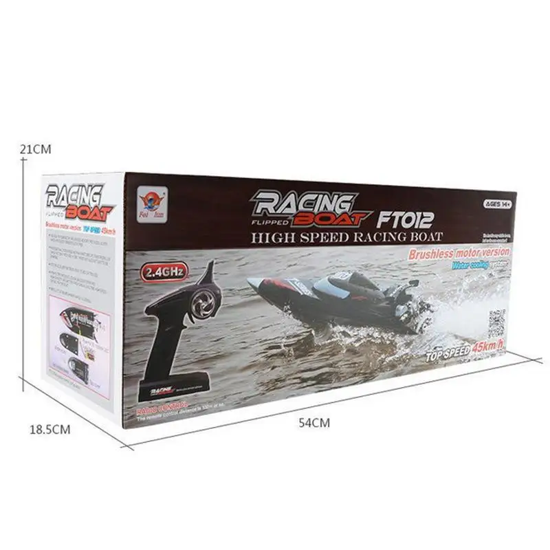 Hobbylane FT012 2.4G Brushless RC Boat Remote Control Boats for Kid Toys