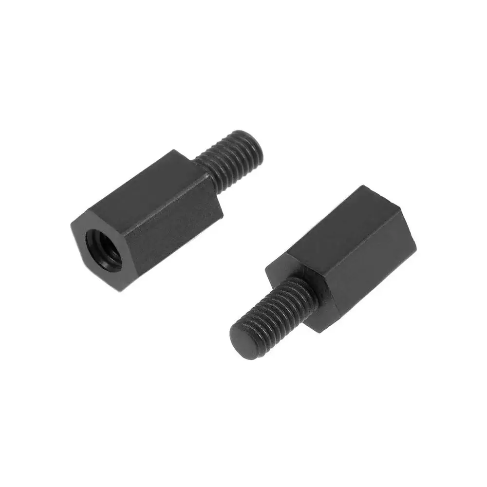 50 шт./100 шт. M3 5*6mm-20*6 мм Мужская и женская резьба нейлоновая Шестигранная крепежная прокладка Винт PCB столб черный - Color: 100 packs