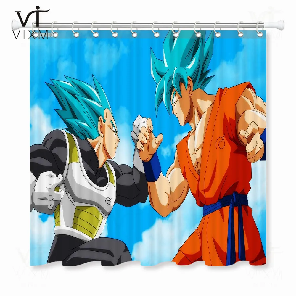 Vixm Dragon Ball Z занавеска для душа аниме Гоку ванная комната занавеска для душа водонепроницаемый полиэстер Fabirc для ванной Шторы Декор