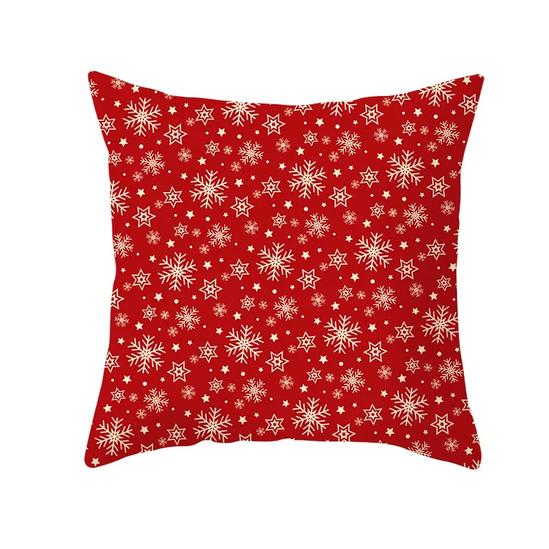 Fuwatacchi New Year Red Cushion Cover Christmas Gift Decorative Pillow Covers for Home Sofa Polyester Throw Pillow Cases 45*45cm - Цвет: PC11767