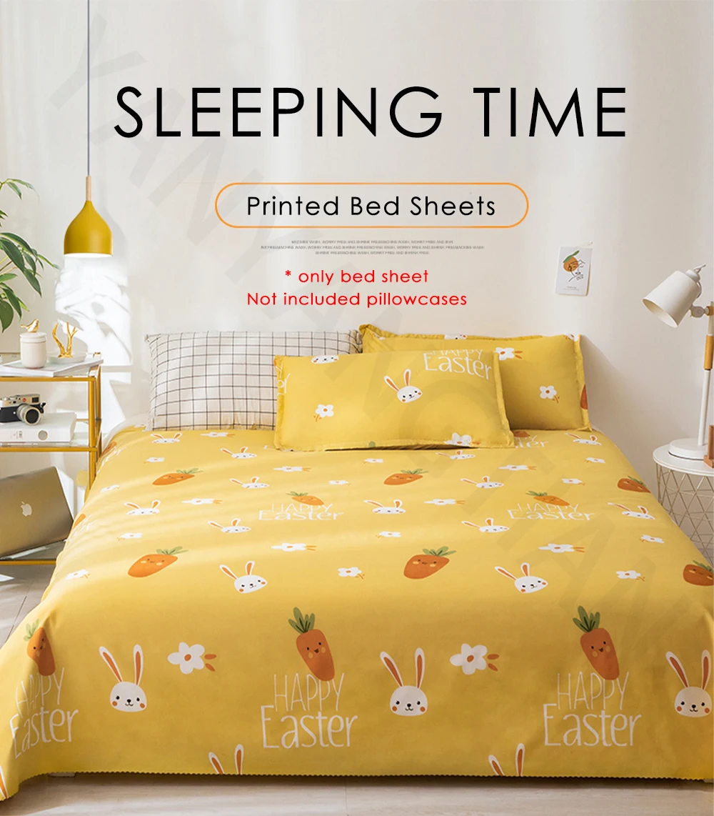 printed Bed Sheet Linen Mattress Cover