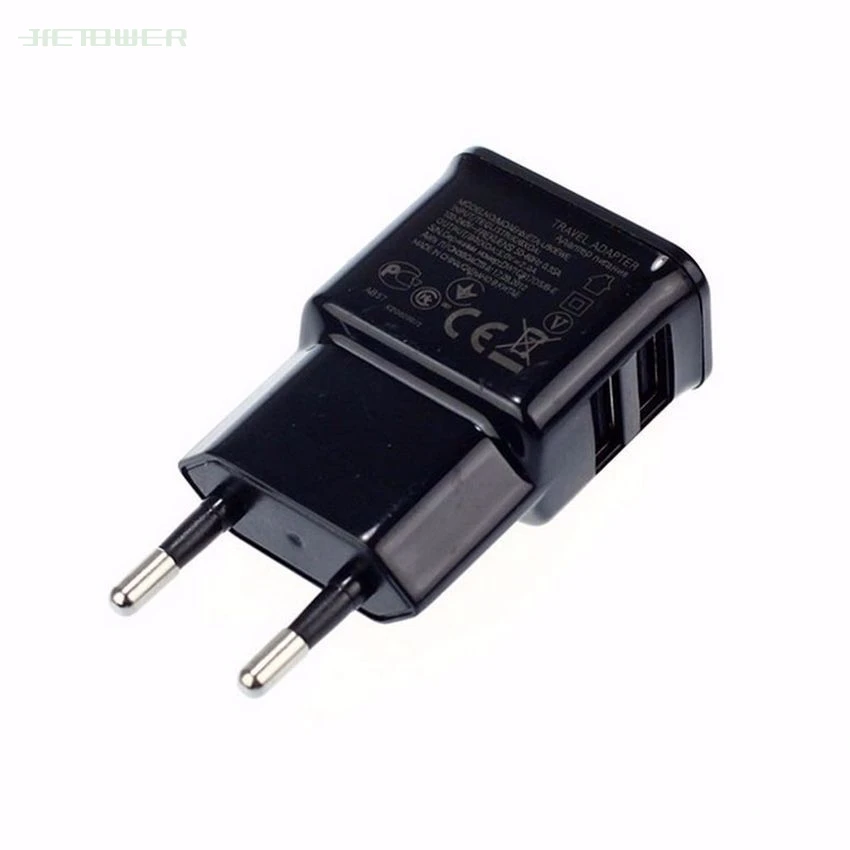 50pcs/lot EU/US Plug Dual USB 2 Port Mobile Phone Travel Home Wall Charger Adapter For Samsung S10 iPhone XR 8 LG HTC Sony