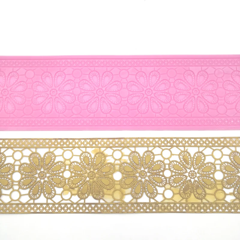 KLM New flower lace cake decoration tools Chocolate syrup silicone mold Gumpaste mold