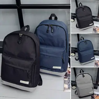 

Large Capacity Rucksack Outdoor Unisex Simple Style Pure Color Backpack Student Laptop School Bags Women Casual Travel Packback