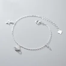 Браслеты со звездами и сердцем для женщин, Кристальные Космические Планеты, 925 пробы, серебряная цепочка, очаровательный ювелирный женский браслет, аксессуар