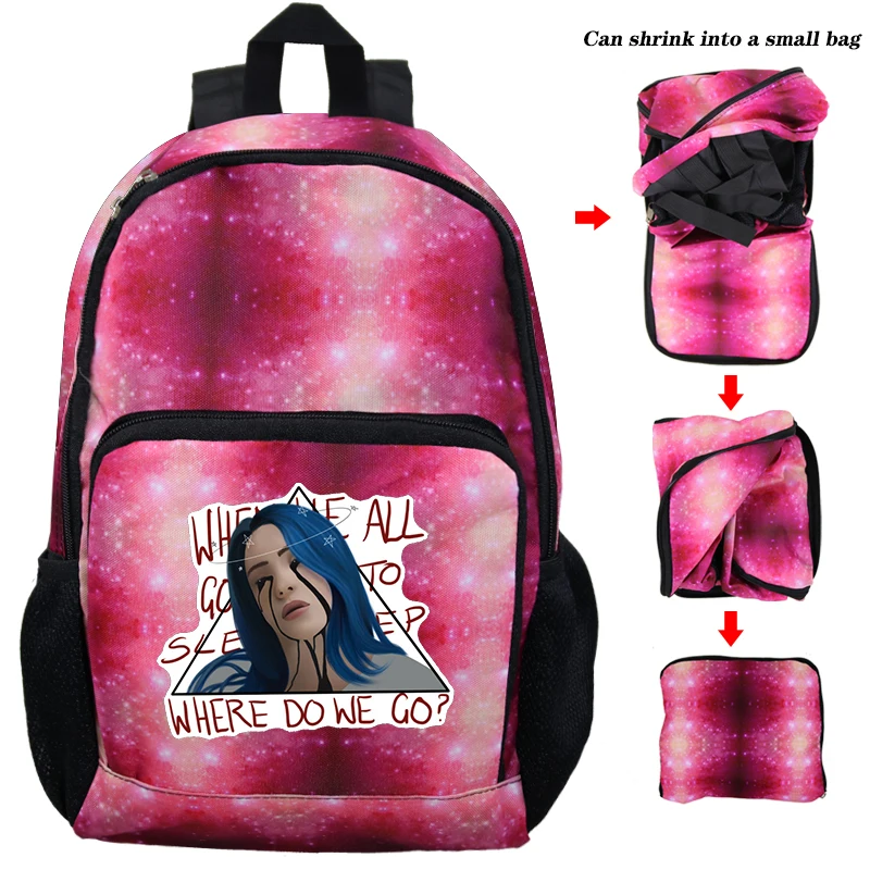 Sac Dos Mochila Billie Eilish рюкзаки для школы для подростков девочек складные сумки для мальчиков женские рюкзаки дорожная сумка для ноутбука - Цвет: C3