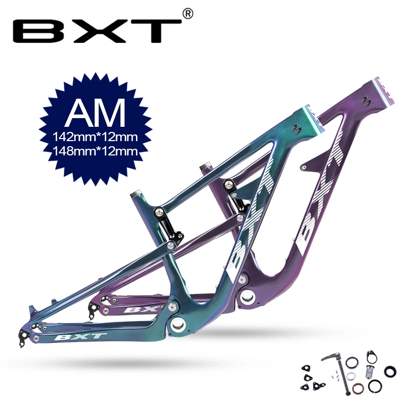 Full Suspension Carbon mtb All Mountain Bikes Frame 29er S/M/L/XL Bike Bicycle Frame AM 29er 142/148*12mm Cycling Carbon Frame