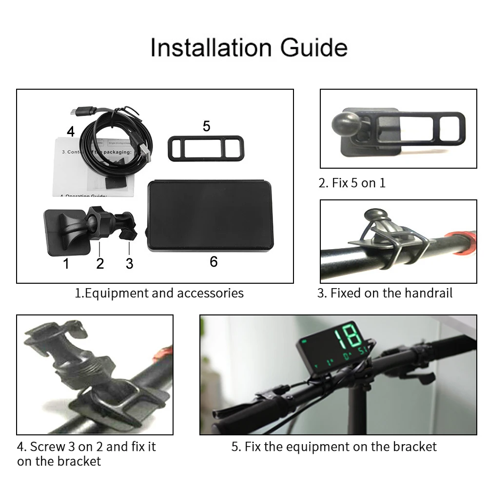 Mileage Accessories Car Motorcycle Universal Head Up Display HUD Bus GPS Speedometer Bike Trucks Overspeed Warning Electronics