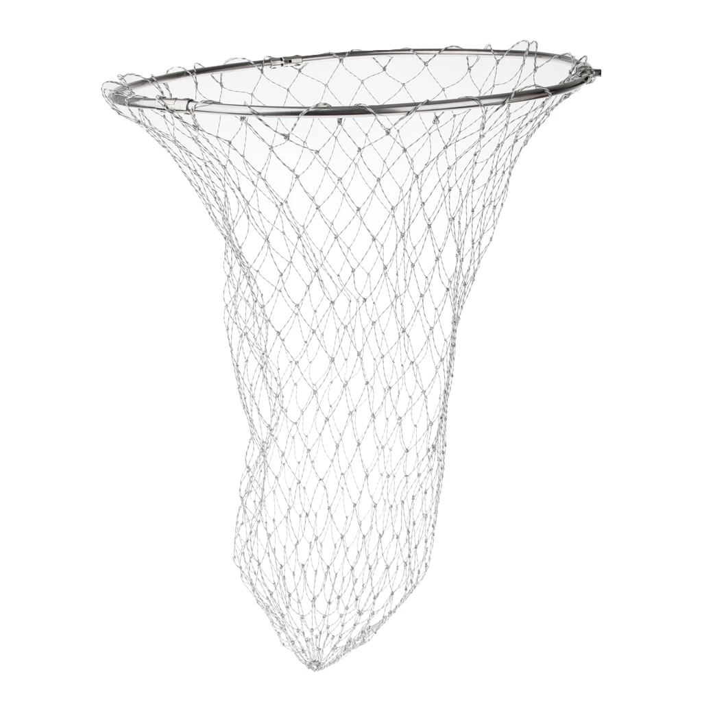 2Pcs Brail Fishing Landing Net Head Stainless Steel Ring Strong and Durable for Fly Fish Boat Kayak Saltwater Freshwater