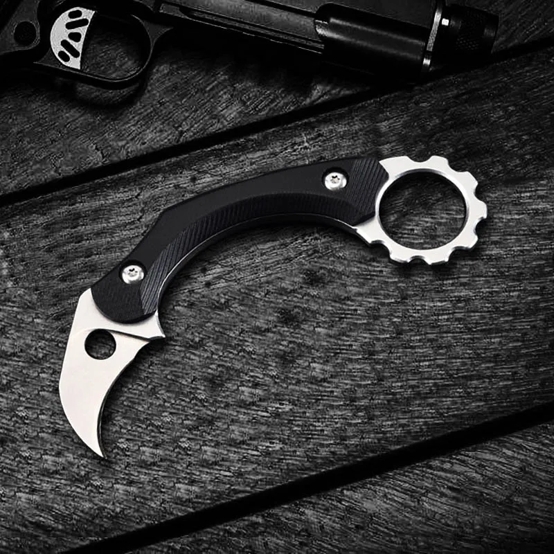 White blade Керамбит Karambit охотничий нож CS GO Тактический коготь Шейный нож для походов на открытом воздухе Самозащита для охоты инструменты для выживания нож - Цвет: White blade
