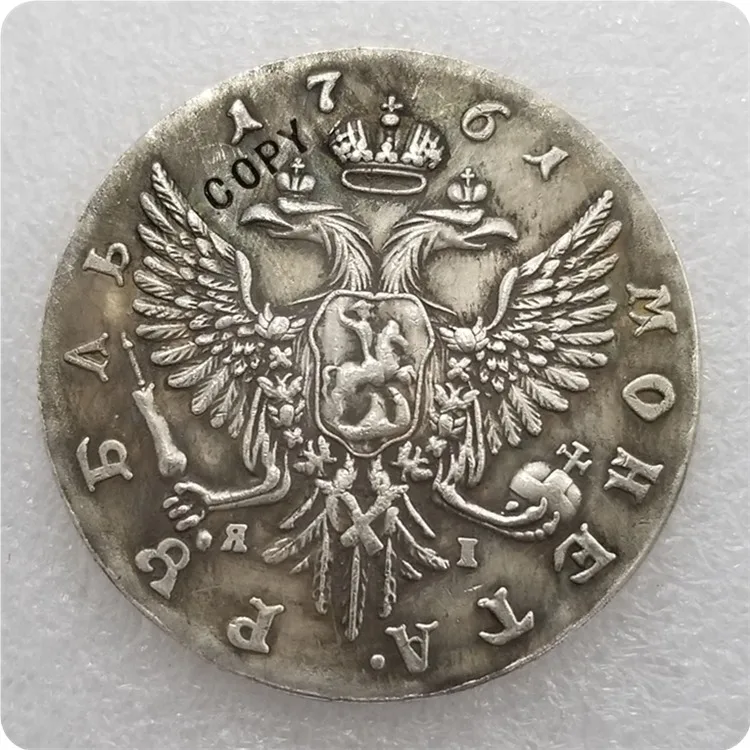 1761 1758,1759, 1760,1761 Россия-империя 1 рубль-Елизавета копии монет - Цвет: 1761