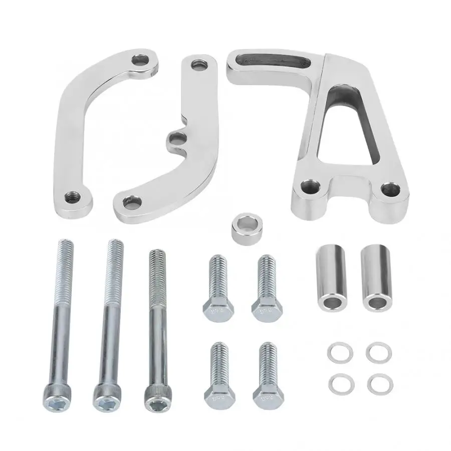 

Polished Aluminum Alloy Power Steering Pump Mounting Bracket Fit for SBC Chevy 262-400 Power Steering Pumps Automobiles